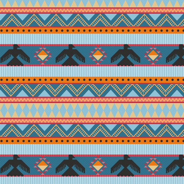 Free vector flat design native american pattern