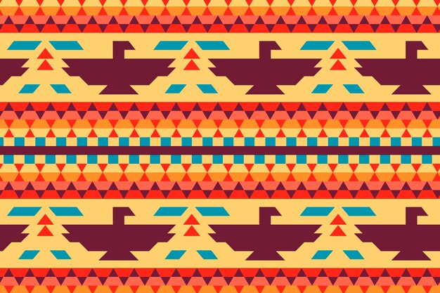 Free vector flat design native american pattern