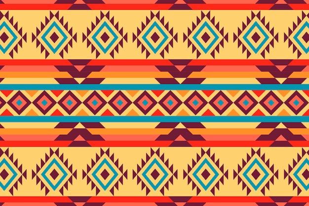 Бесплатное векторное изображение Плоский дизайн индейцев шаблон