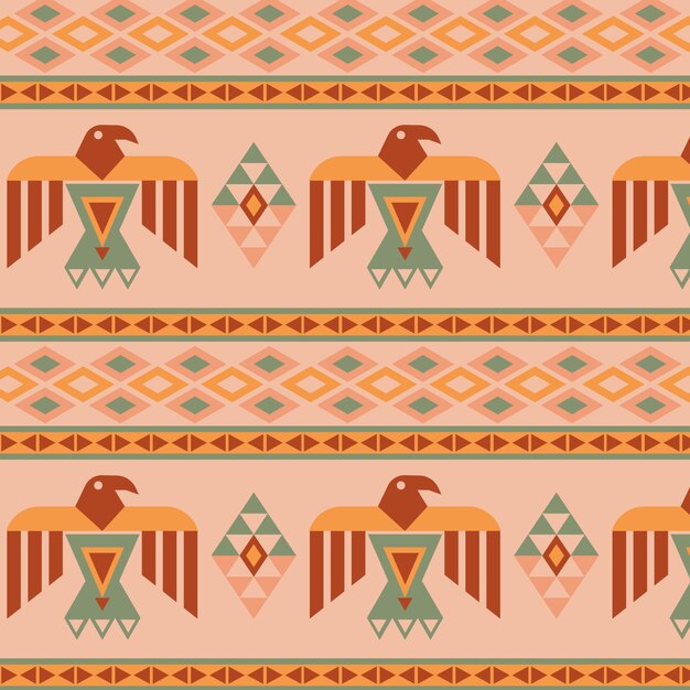 Flat design native american pattern