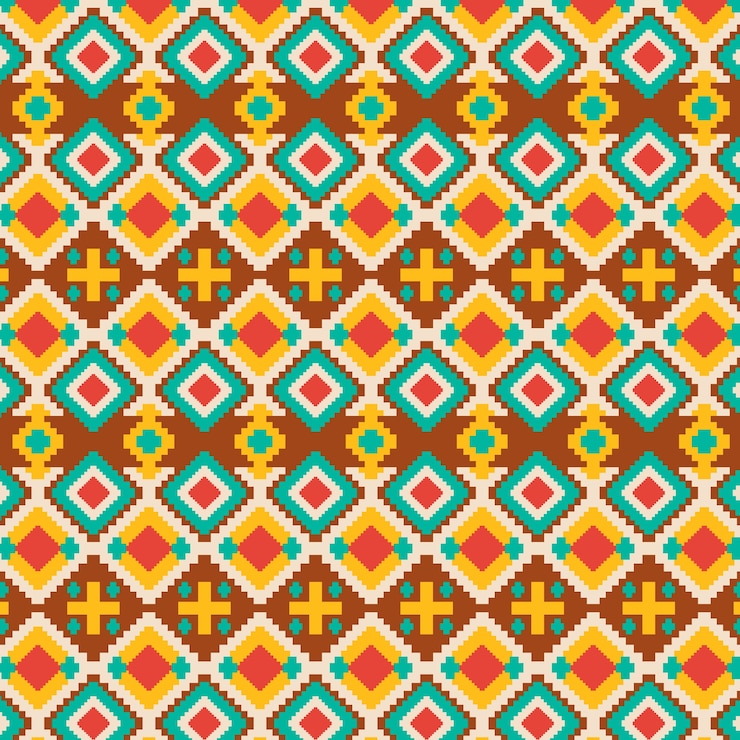 Free Vector flat design native american pattern