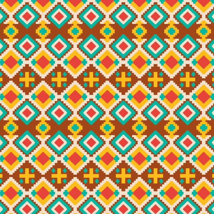 Free Vector flat design native american pattern