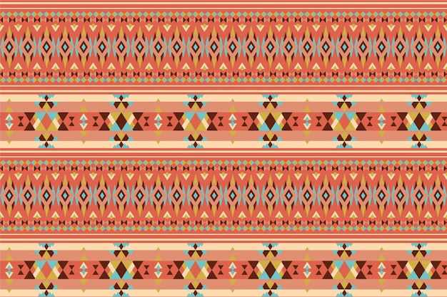 Бесплатное векторное изображение Плоский дизайн индейцев шаблон