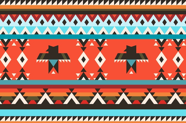 Free vector flat design native american pattern