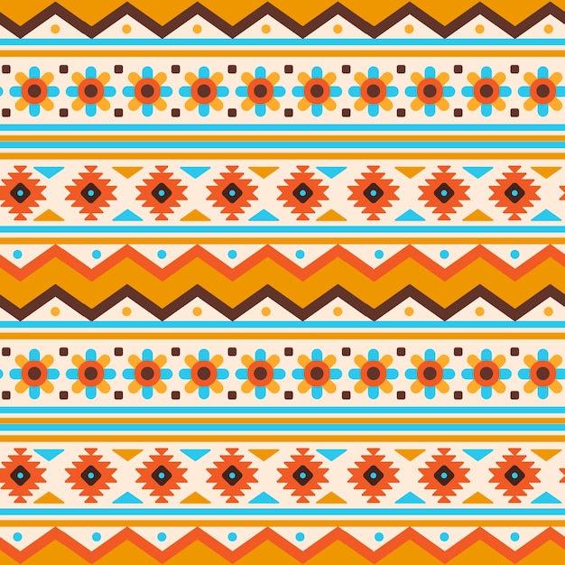 Free vector flat design native american pattern