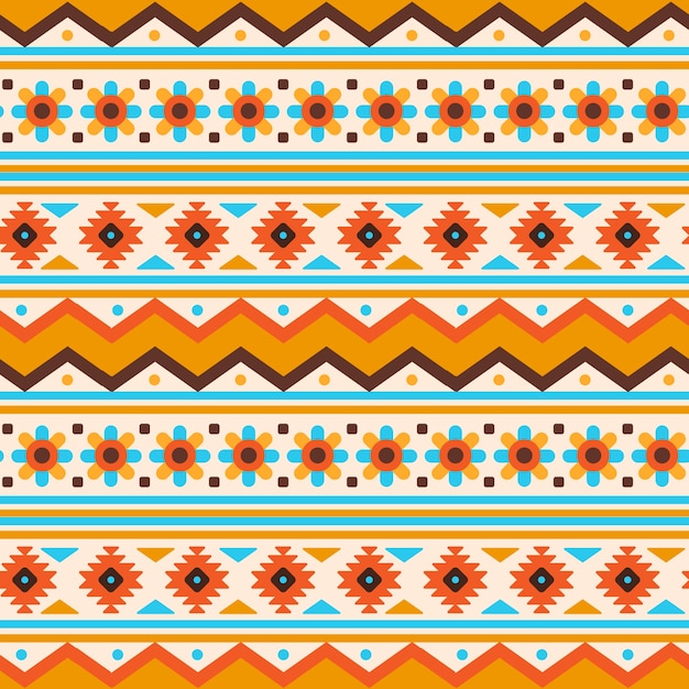 Free vector flat design native american pattern