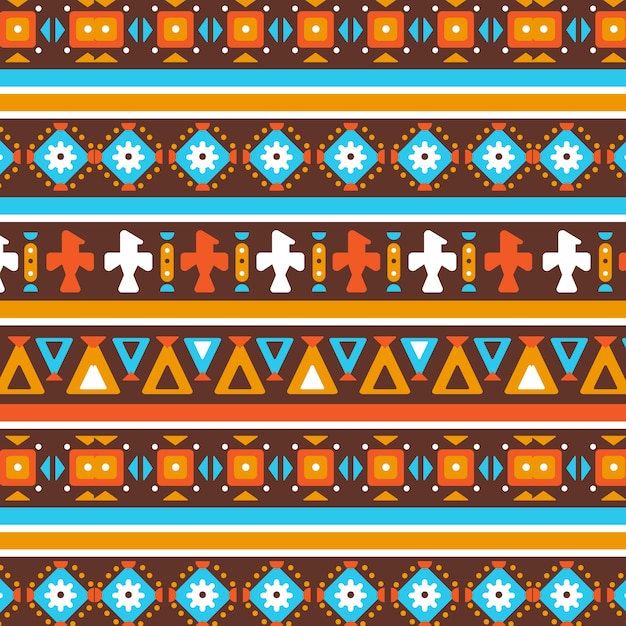 Flat design native american pattern