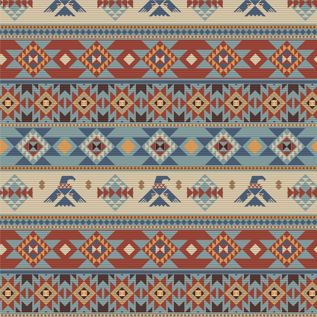 Flat design native american pattern