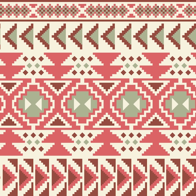 Free vector flat design native american seamless pattern