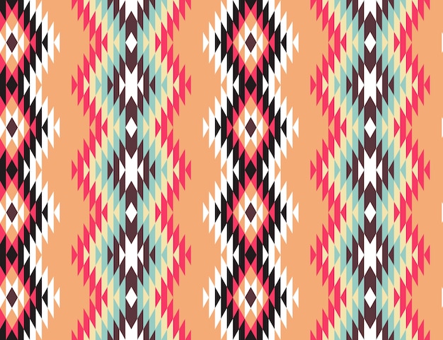 Free vector flat design native american seamless pattern