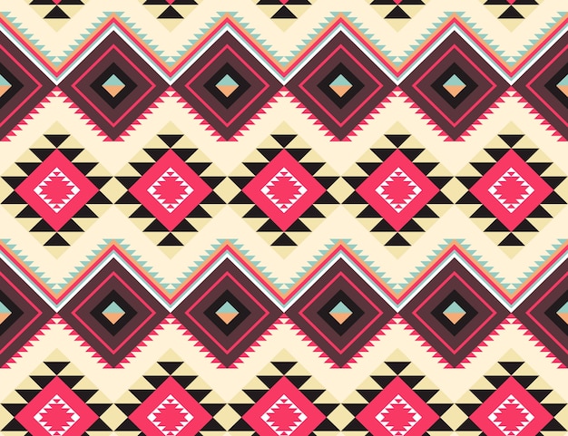 Flat design native american seamless pattern