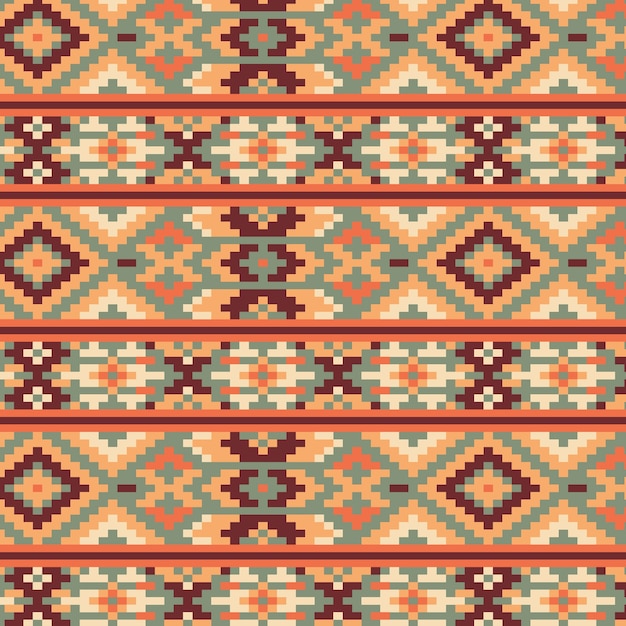 평면 디자인 아메리카 원주민 원활한 패턴