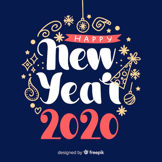 평면 디자인 새해 2020 벽지