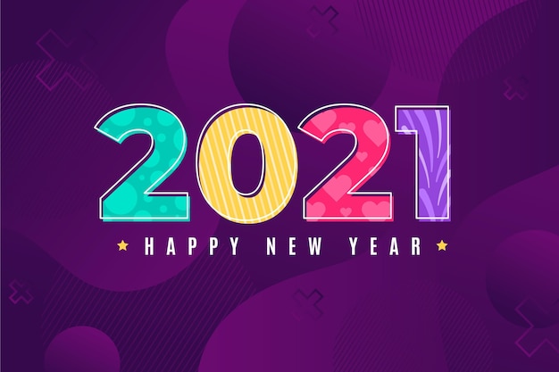 Free vector flat design new year 2021