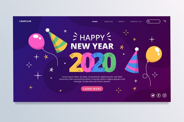 新年登陆页的平面设计