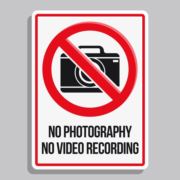 Flat design no photo sign design