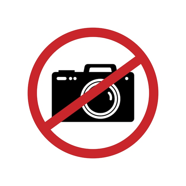 Flat design no photo sign