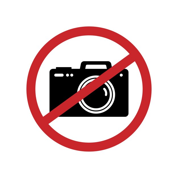 Flat design no photo sign