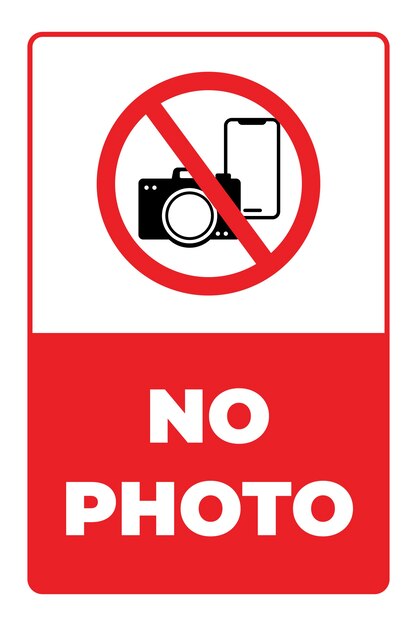 Flat design no photo sign