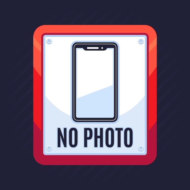 Free vector flat design no photo sign