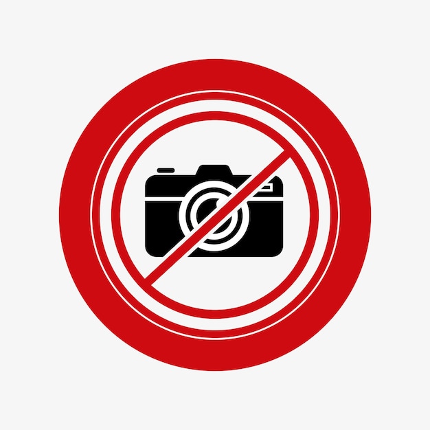 Flat design no photo sign