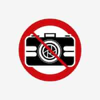 Free vector flat design no photo sign