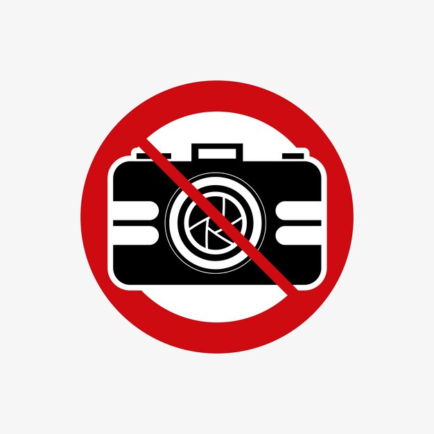 Flat design no photo sign