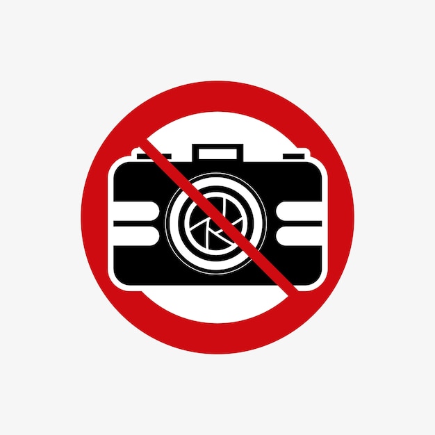 Flat design no photo sign