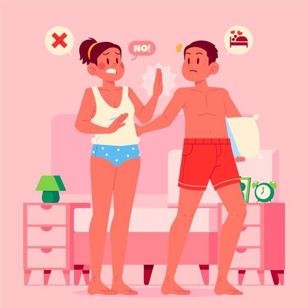 Flat design no sex illustration