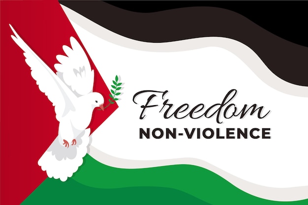 Free vector flat design non violence background