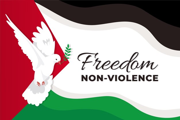 Flat design non violence background