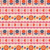 Free vector flat design nordic pattern