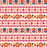 Free vector flat design nordic pattern