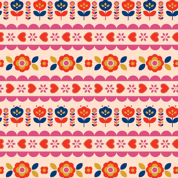 Free Vector flat design nordic pattern