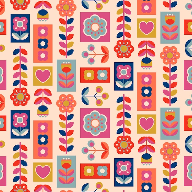 Flat design nordic pattern