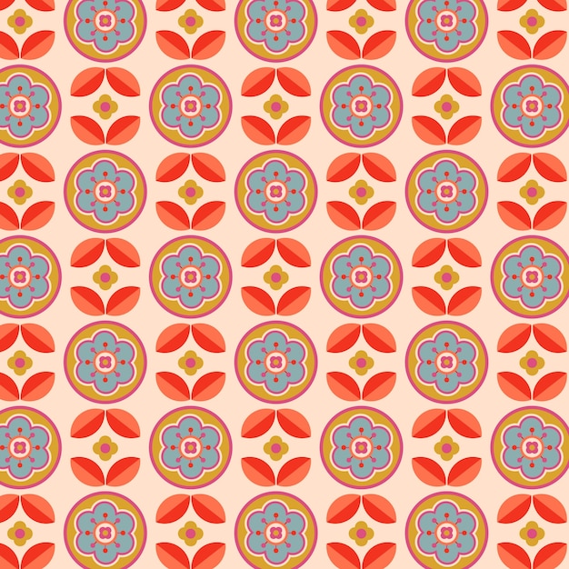 Flat design nordic pattern