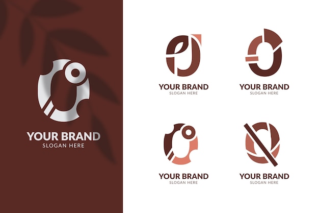 Flat design o logo templates collection