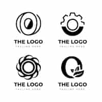 Free vector flat design o logo templates set