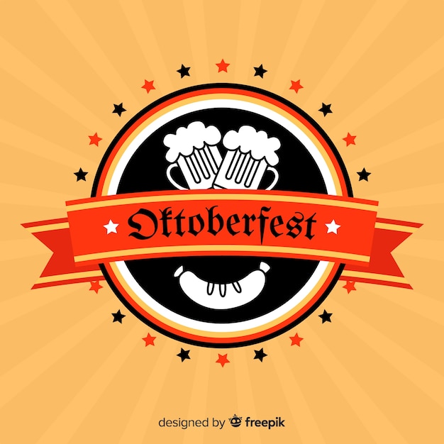 Free vector flat design oktoberfest background