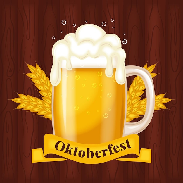 Flat design oktoberfest concept