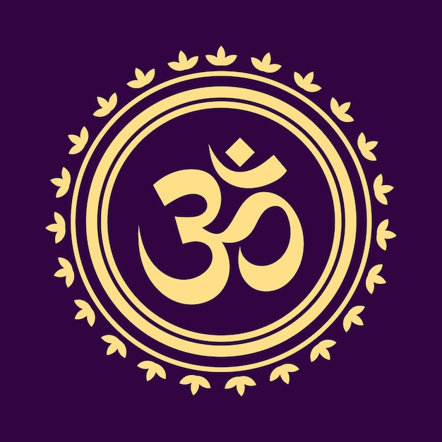 Flat design of om symbol