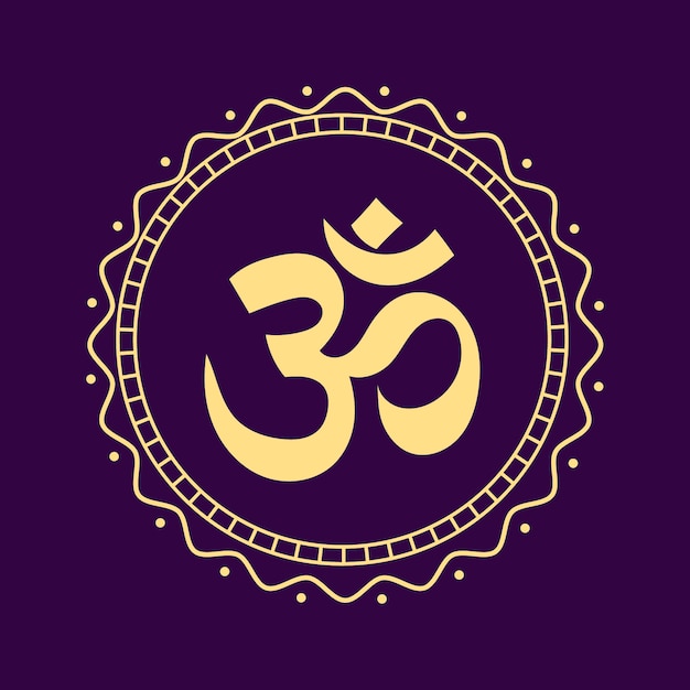 Free vector flat design of om symbol