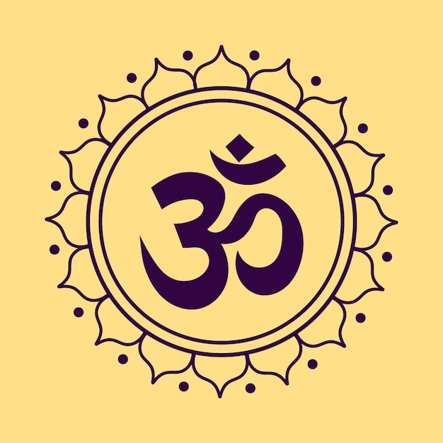 Free Vector flat design of om symbol