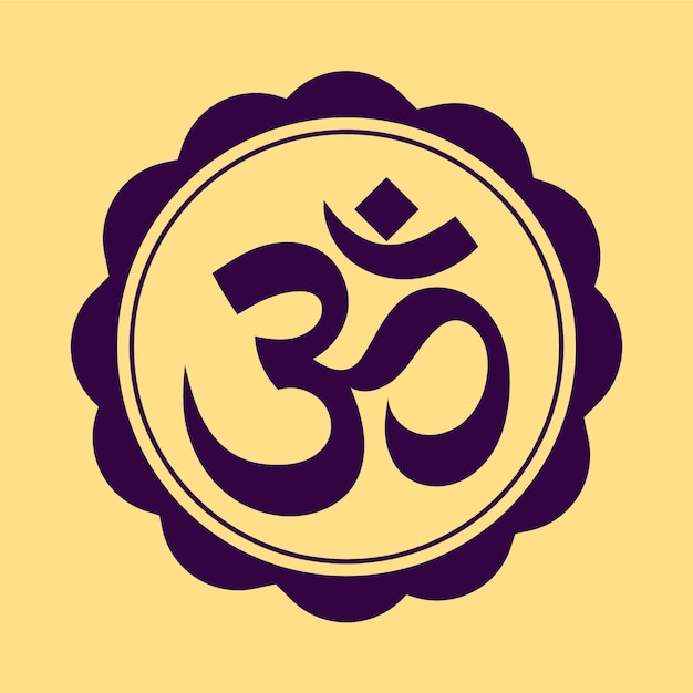 Flat design of om symbol