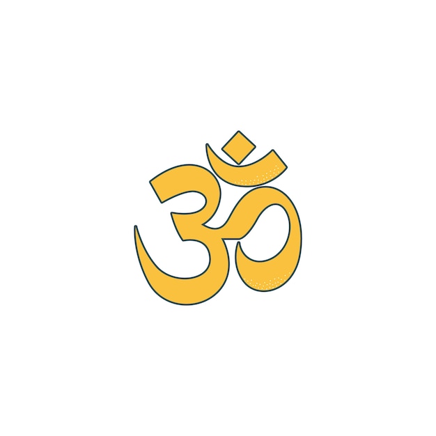 Free vector flat design of om symbol