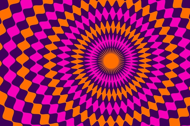 Flat design optical illusion background