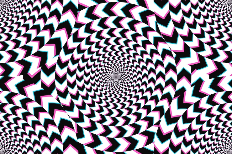 Free Vector flat design optical illusion background