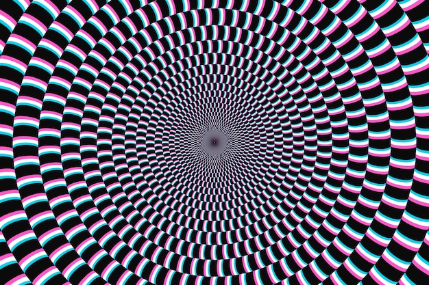 Flat design optical illusion background