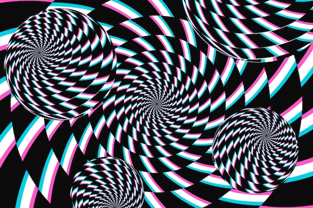 Free vector flat design optical illusion background