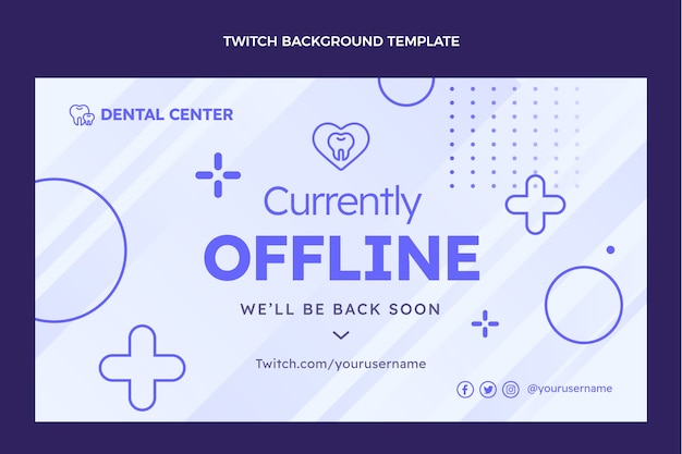 Free vector flat design outline clinic twitch background